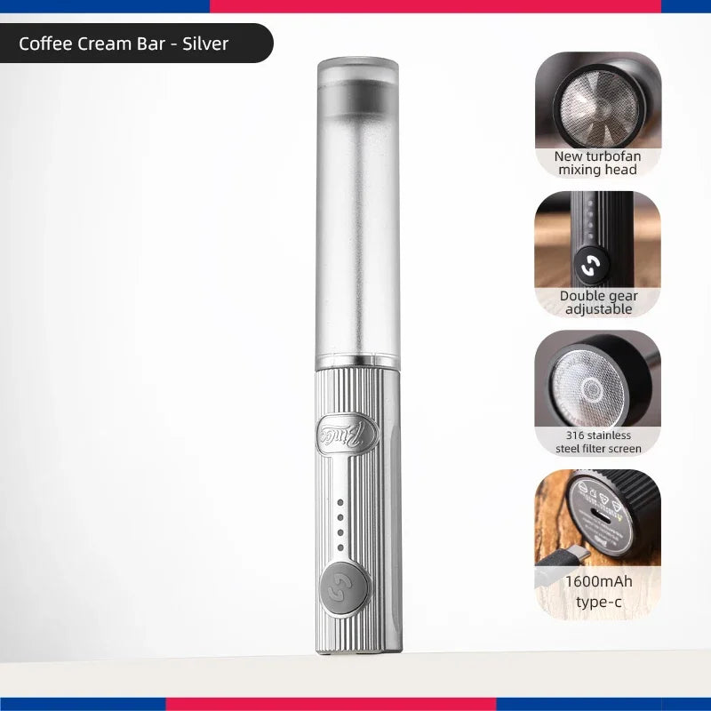 Bincoo New Milk Foamer Coffee Whisk Mixer Electric Blender Egg Beater Mini Frother Handle Stirrer Cappuccino Maker Cooking Tools