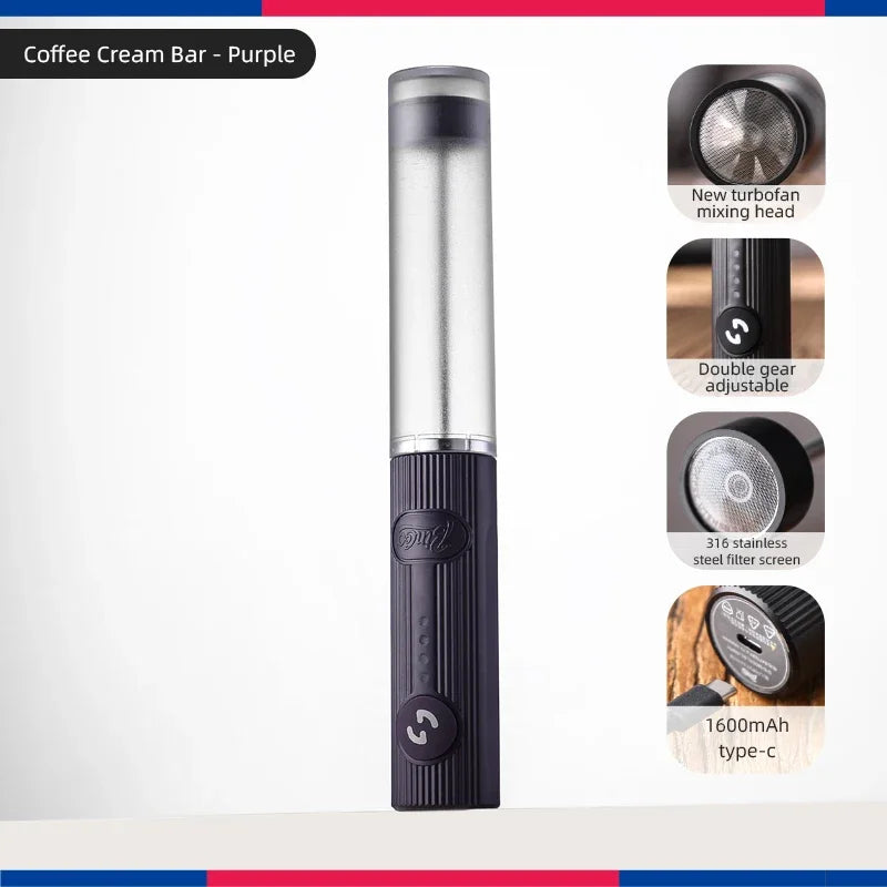 Bincoo New Milk Foamer Coffee Whisk Mixer Electric Blender Egg Beater Mini Frother Handle Stirrer Cappuccino Maker Cooking Tools