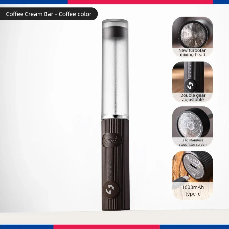 Bincoo New Milk Foamer Coffee Whisk Mixer Electric Blender Egg Beater Mini Frother Handle Stirrer Cappuccino Maker Cooking Tools
